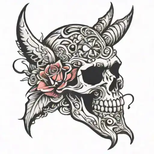 no love no pain tattoo design idea