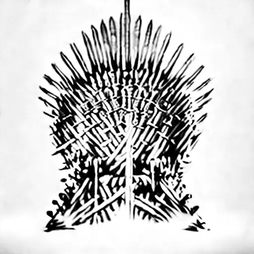 the iron throne tattoo design idea