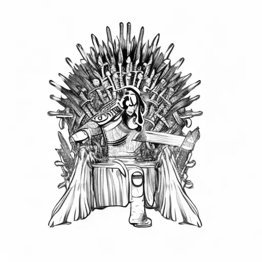 the iron throne tattoo design idea