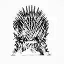 the iron throne tattoo design idea