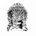 the iron throne tattoo design idea