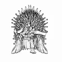 the iron throne tattoo design idea