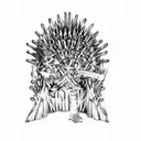 the iron throne tattoo design idea