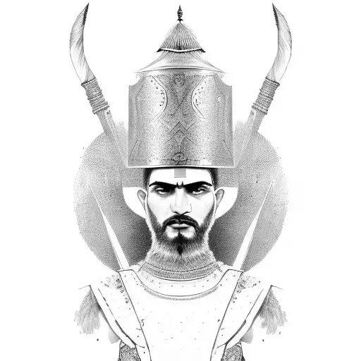Persian warrior tattoo design idea