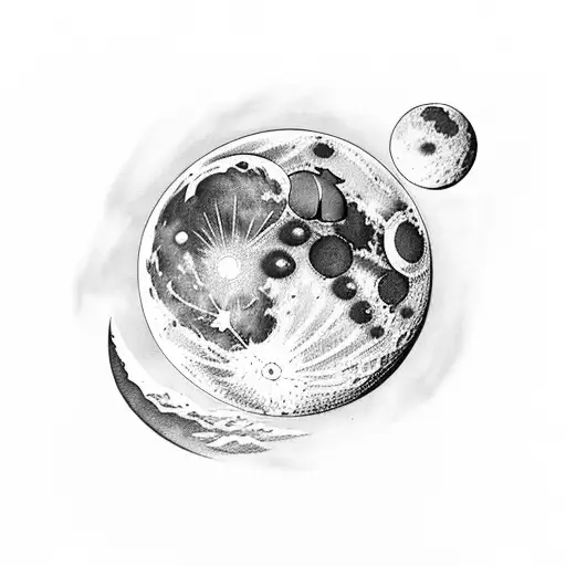 Moon tattoo design idea