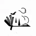 turkey track tattoo design idea