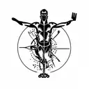 Anthony Bourdain stoic gods death tattoo design idea