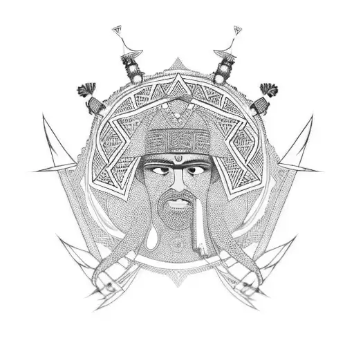 amazigh moroccan tribal; half leg; men; Berber  tattoo design idea