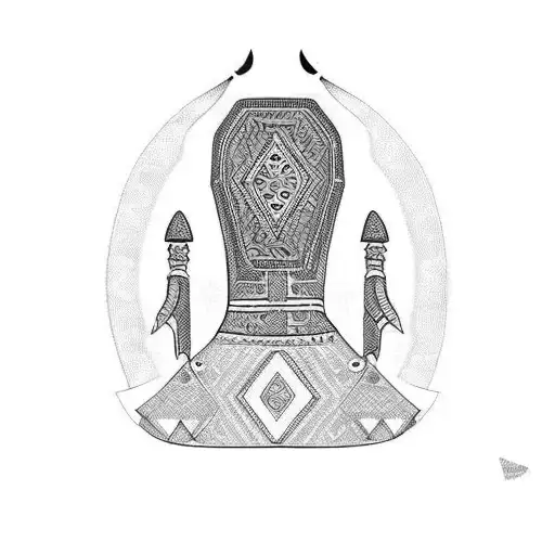 amazigh moroccan tribal; half leg; men; Berber  tattoo design idea