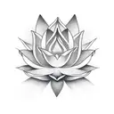 Lotus sternum tattoo design idea