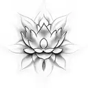 Lotus sternum tattoo design idea