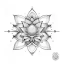 Lotus sternum tattoo design idea