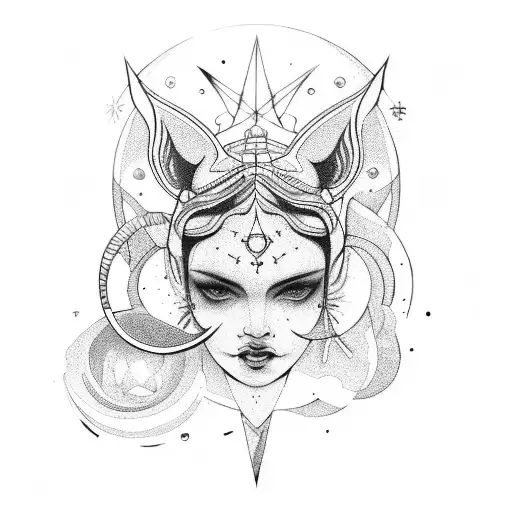 Hecate and Artemis  tattoo design idea