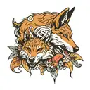 wolves eating lamb tattoo design idea