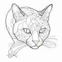 tortoise shell cat  tattoo design idea