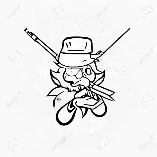 Rufy from one pice rolling a Joint tattoo design idea