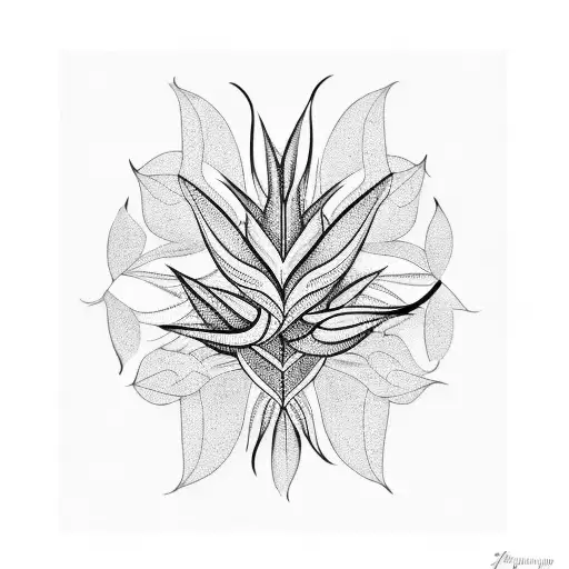 Raggiana bird-of-paradise in black and white tattoo design idea