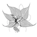 Raggiana bird-of-paradise in black and white tattoo design idea