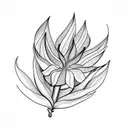 Raggiana bird-of-paradise in black and white tattoo design idea