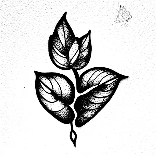 basil plant tattoo design idea