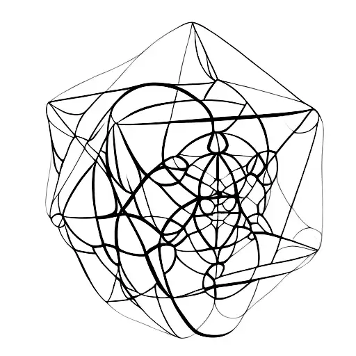 metatron's cube tattoo design idea