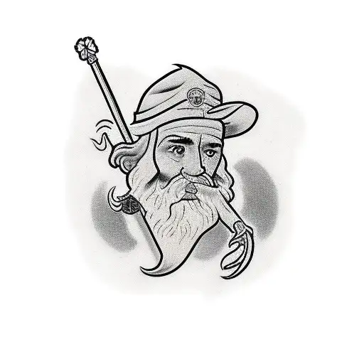 Moses with his stick  tattoo design idea