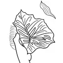 monstera leaf  tattoo design idea