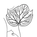 monstera leaf  tattoo design idea