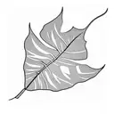 monstera leaf and beer tattoo design idea