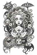 Tim burton tattoo design idea