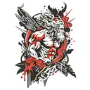 old school zeus tattoo design idea