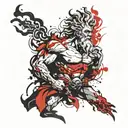 old school zeus tattoo design idea