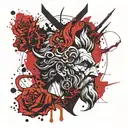 old school zeus tattoo design idea