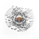 luffy tattoo design idea