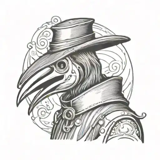 plague doctor tattoo design idea