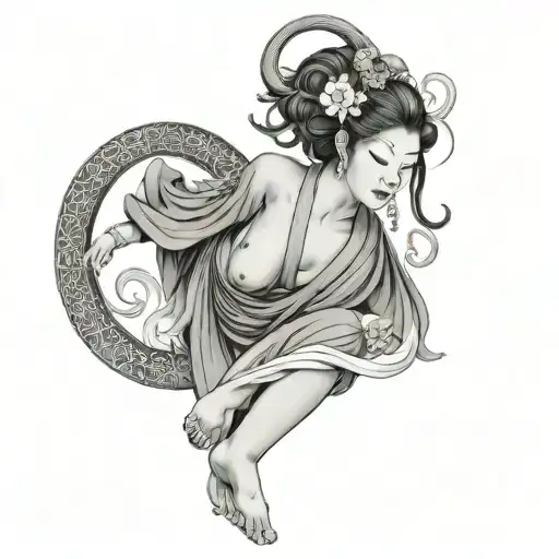greek statue female tattoo design idea