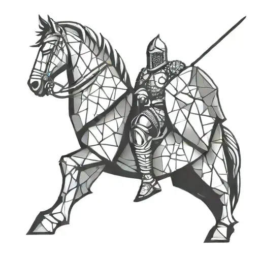 medieval knight tattoo design idea