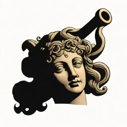 greek statue female tattoo design idea