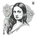 mona lisa painting tattoo design idea