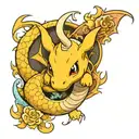 dragonite pokemon tattoo design idea