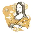 mona lisa painting tattoo design idea