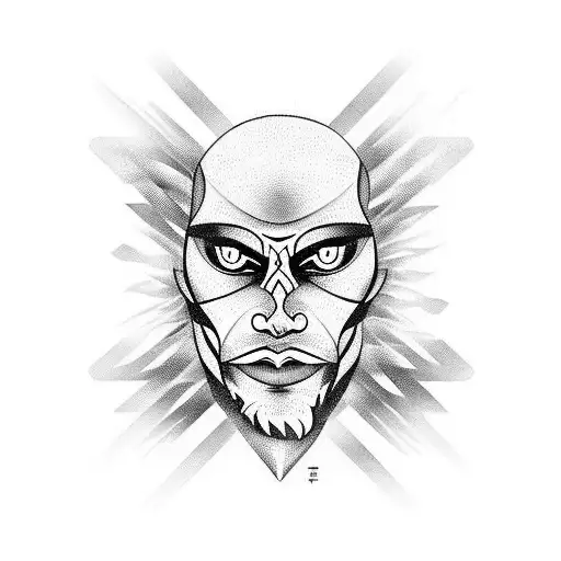 Andy con fuego alrededor  tattoo design idea