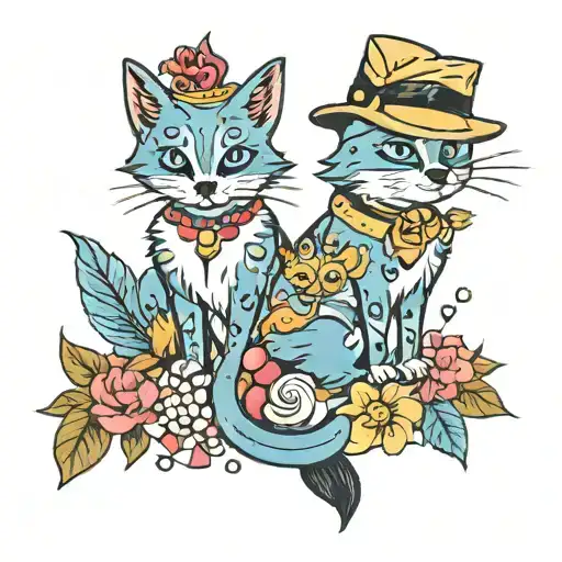 bluey and bingo tattoo design idea