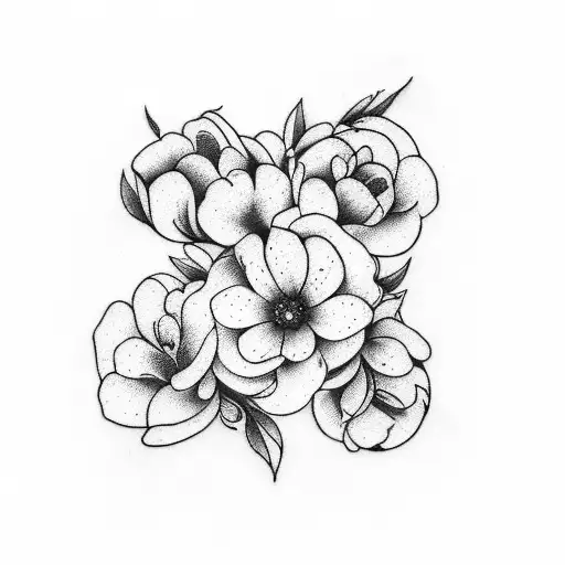 December, March, September birth flowers  tattoo design idea