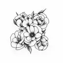 December, March, September birth flowers  tattoo design idea