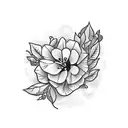 December, March, September birth flowers  tattoo design idea