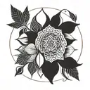 A mandala design featuring symbols representing self-discovery and empowerment tattoo design idea