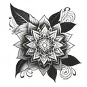 A mandala design featuring symbols representing self-discovery and empowerment tattoo design idea