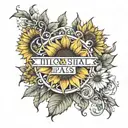 this too shall pass with semi colon and sunflower growing tattoo design idea