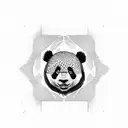 Hip-Hop panda  tattoo design idea